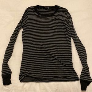 The Willary Gray and Black stripe merino wool.